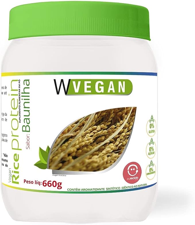 Rice Protein 660G Sabor Baunilha W Vegan: A escolha certa para uma vida vegana plena de saúde